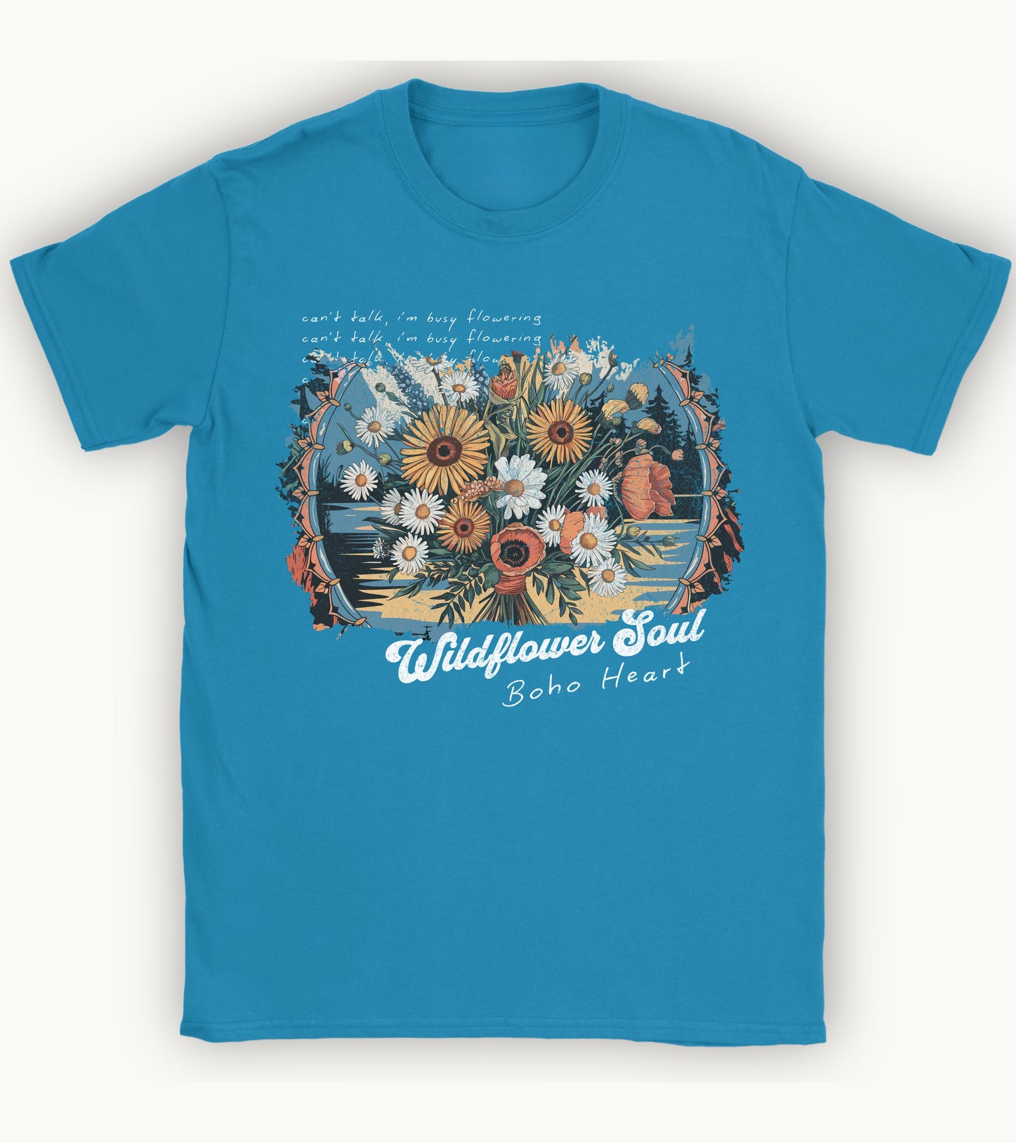 Wildflower soul boho heart T-shirt.