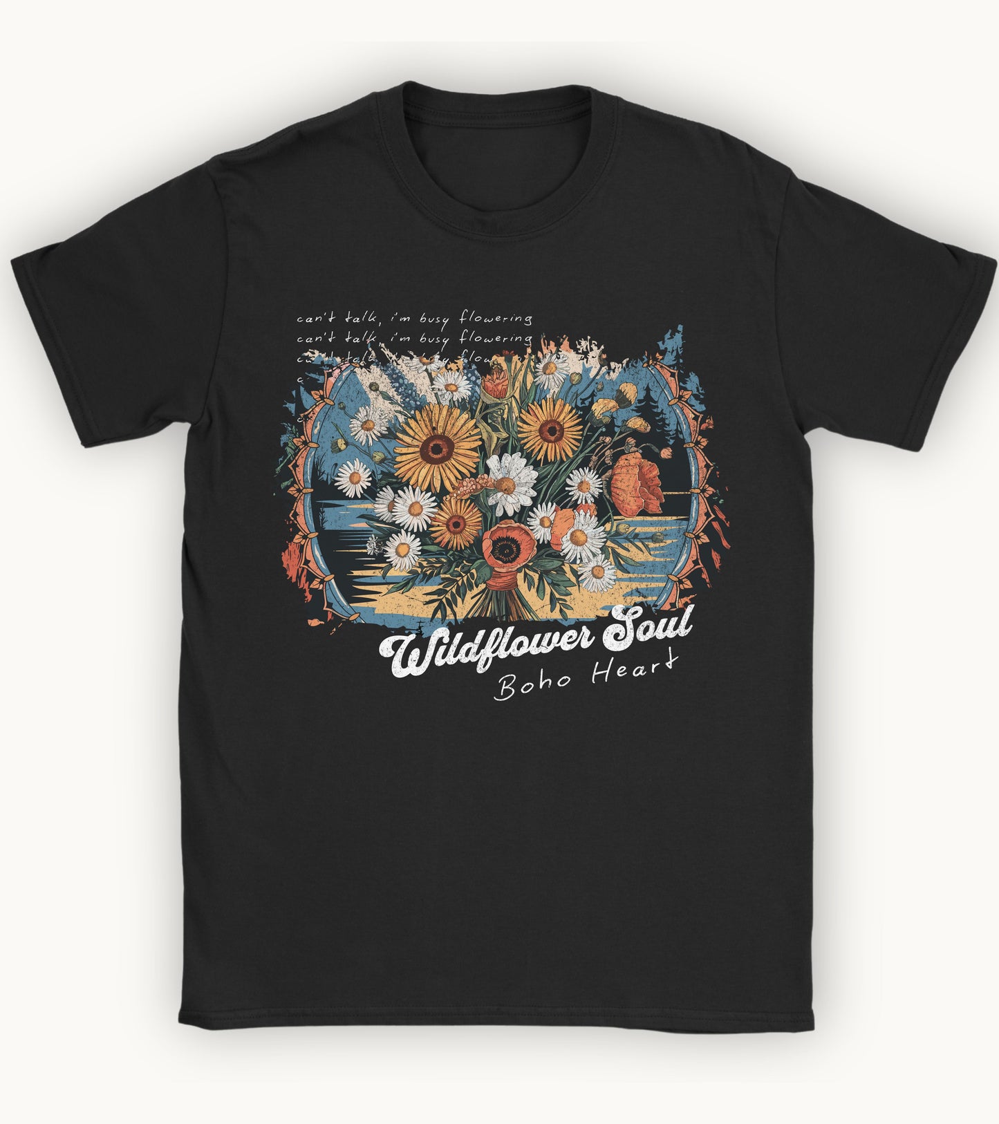 Wildflower soul boho heart T-shirt.