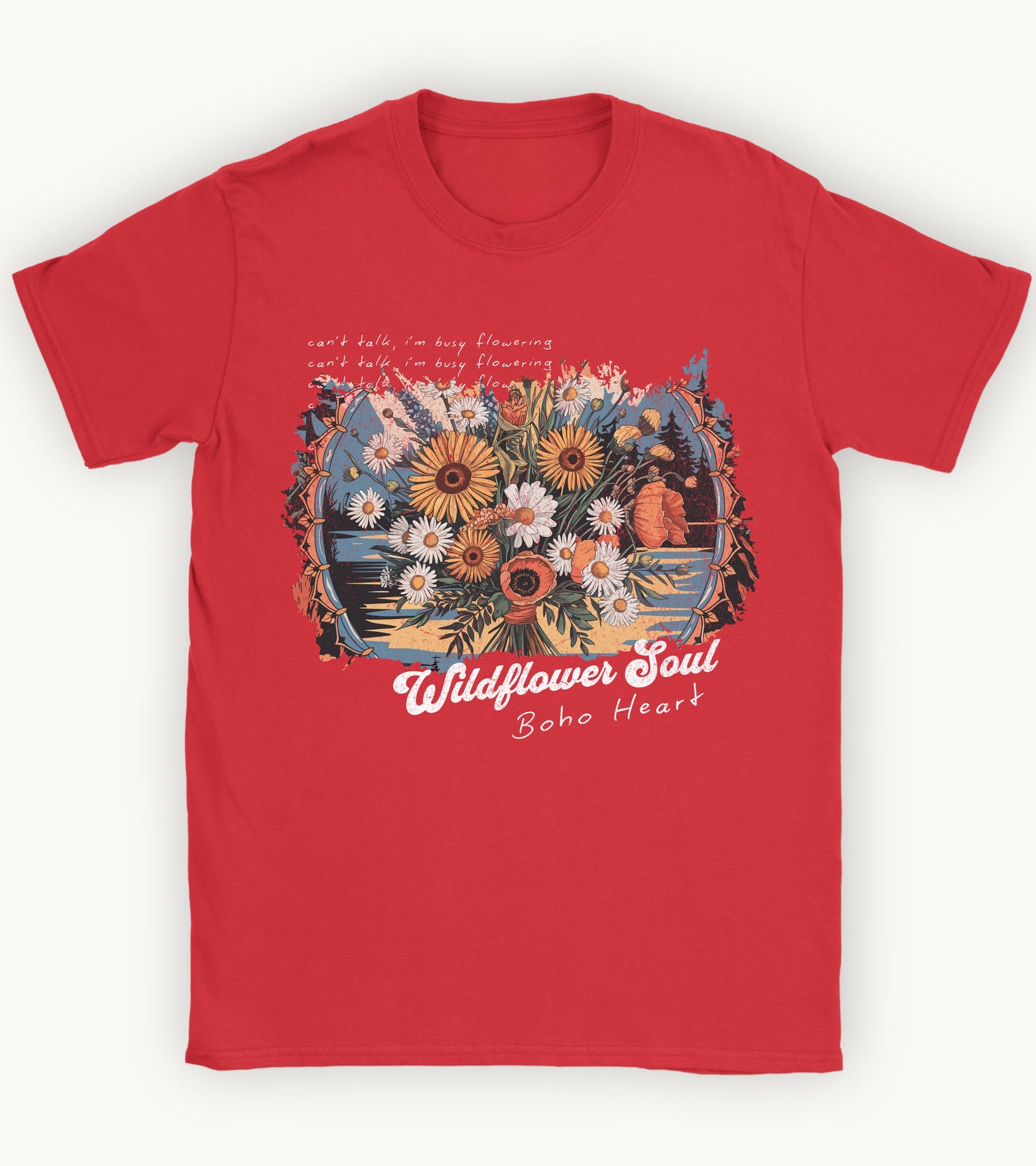 Wildflower soul boho heart T-shirt.