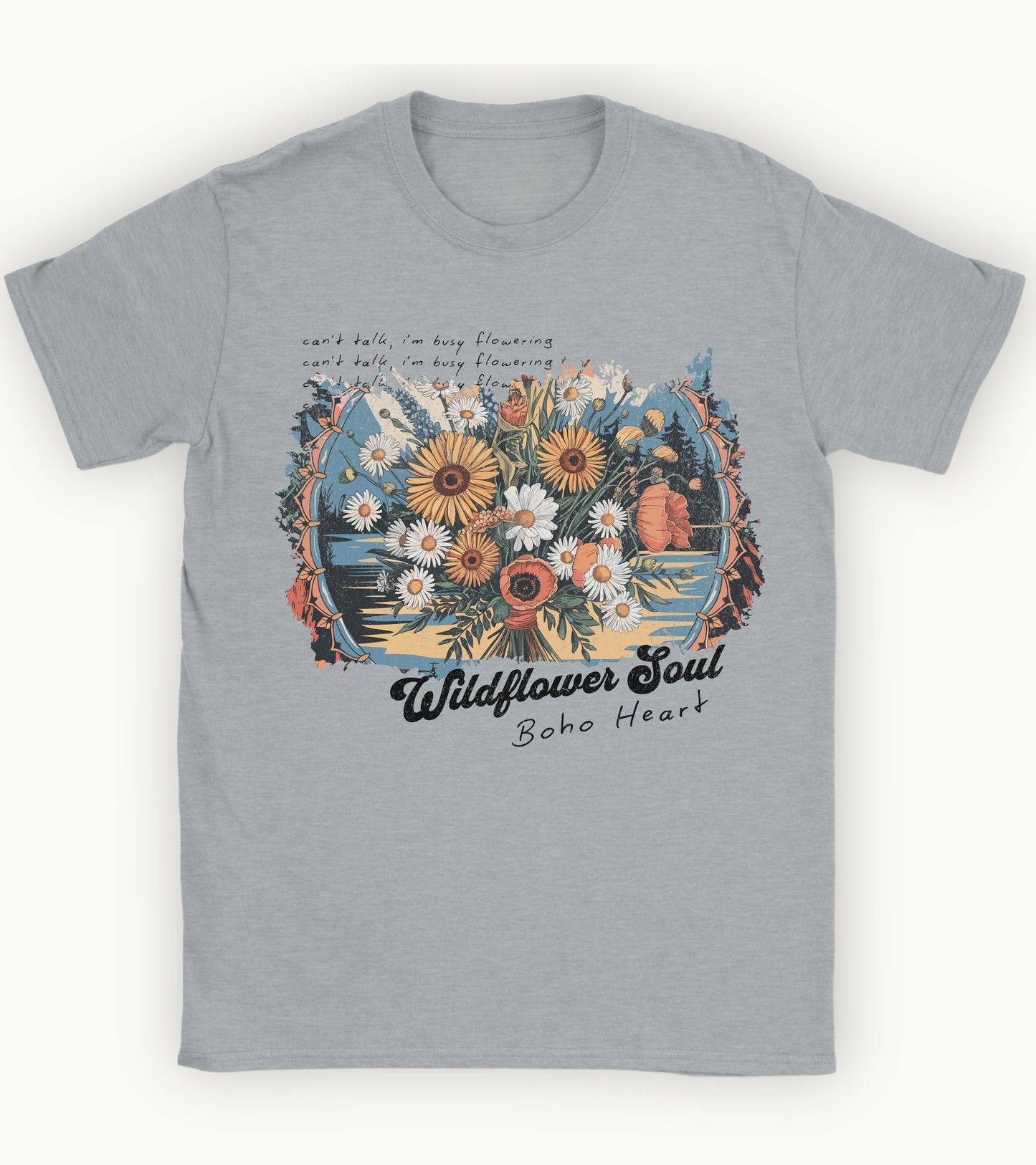 Wildflower soul boho heart T-shirt.