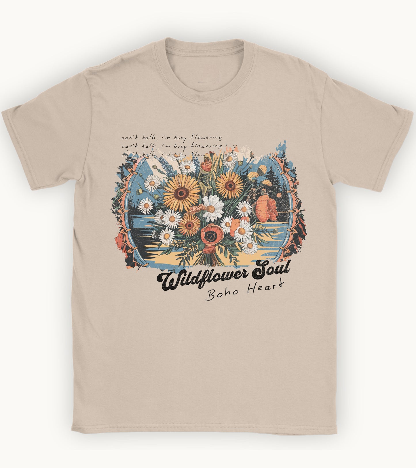 Wildflower soul boho heart T-shirt.