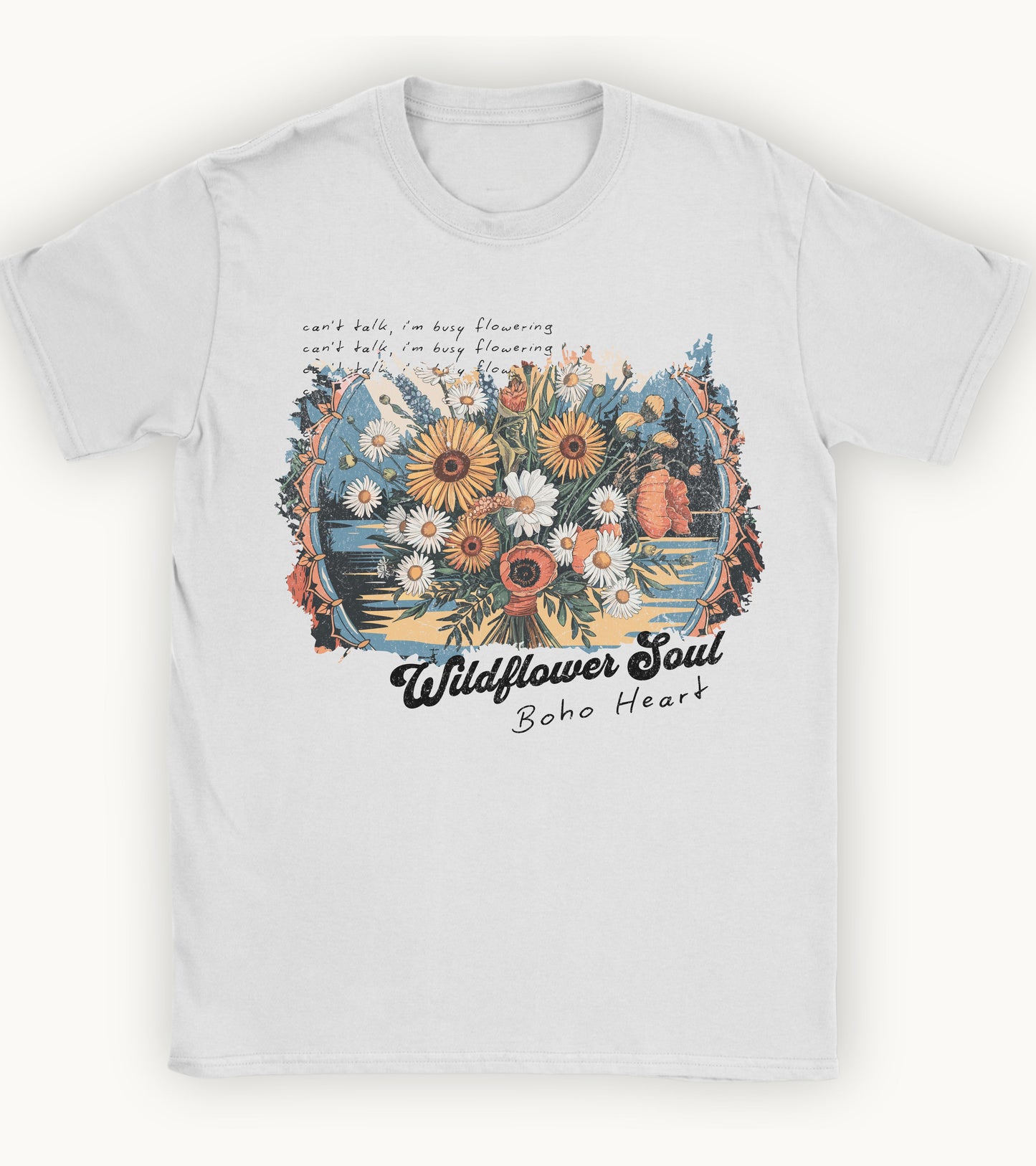 Wildflower soul boho heart T-shirt.