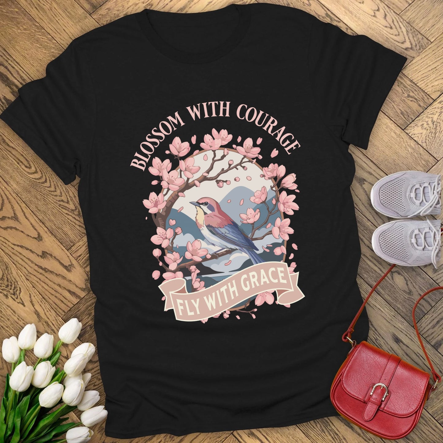 Blossom with courage t-shirt.