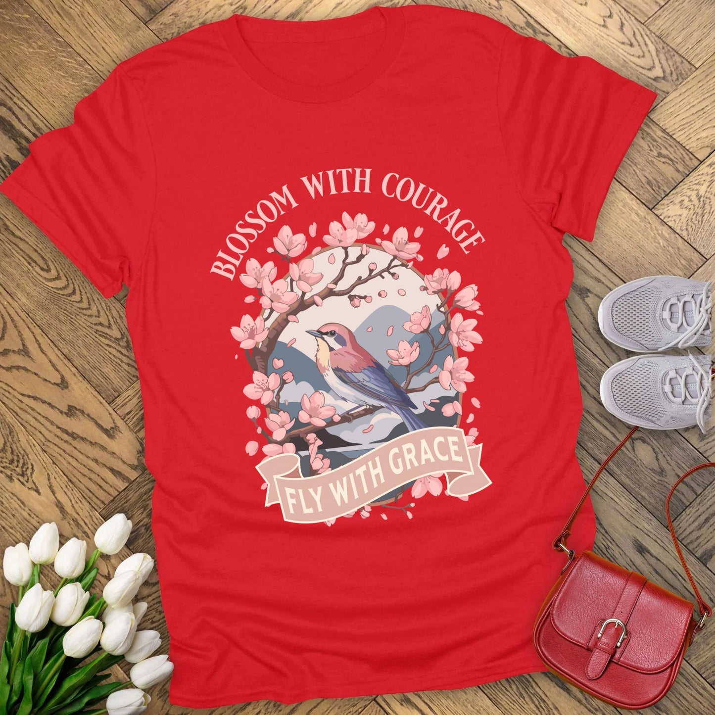Blossom with courage t-shirt.