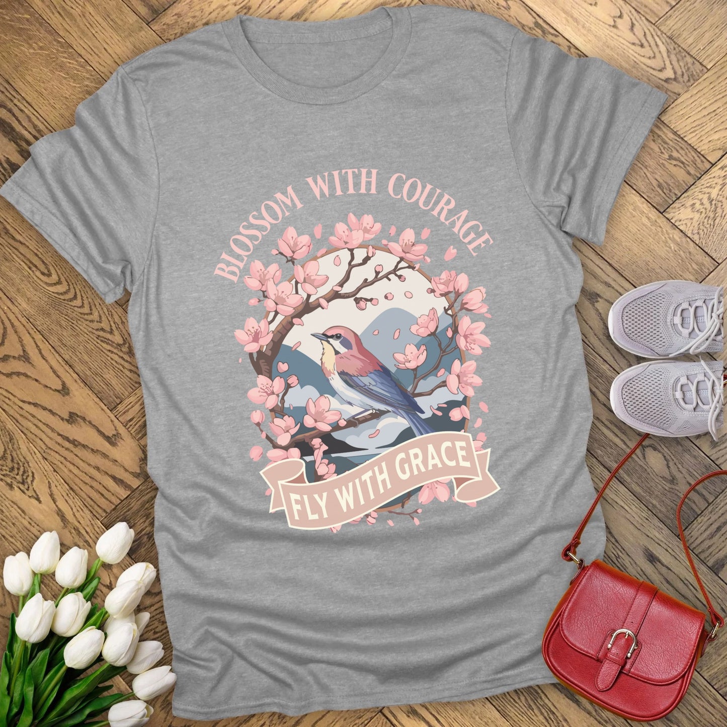 Blossom with courage t-shirt.