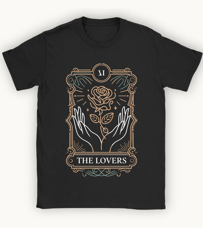 The Lovers’ Bloom – A Floral Tarot Story T-shirt.