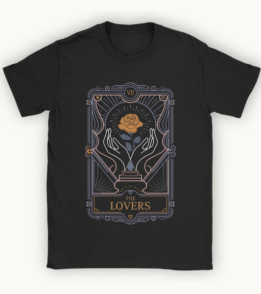 The Lovers’ Bloom – A Floral Tarot Story T-shirt.