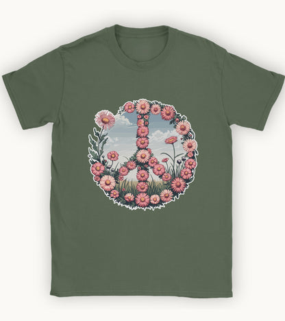 Peace blooms t-shirt.