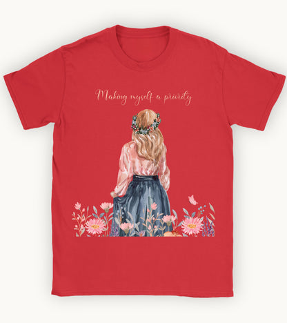 making myself a priority T-shirt