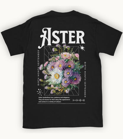 Aster, birth month september flower T-shirt