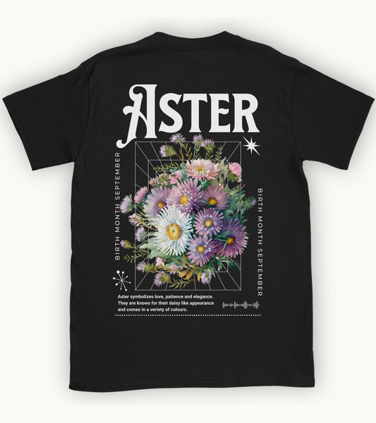 Aster, birth month september flower T-shirt