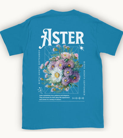 Aster, birth month september flower T-shirt