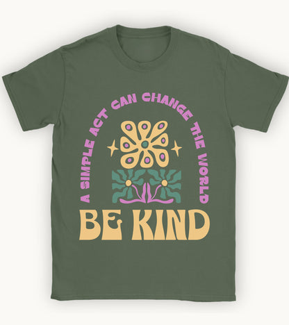 Be kind floral t-shirt.