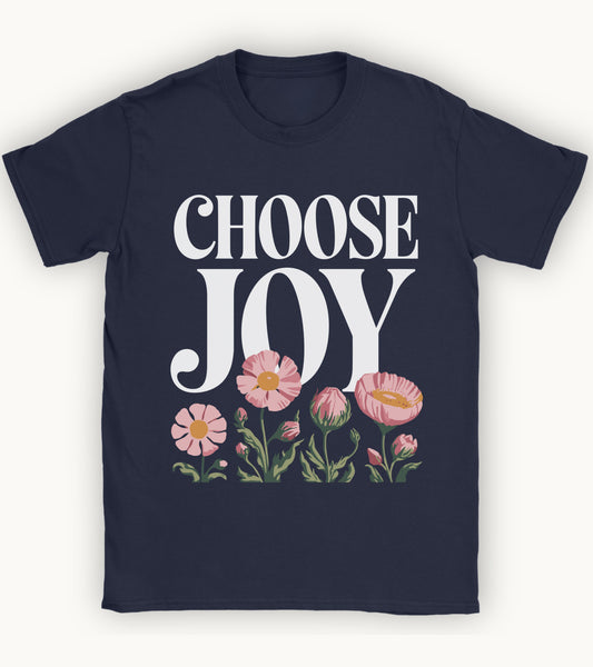 Choose joy floral t-shirt.