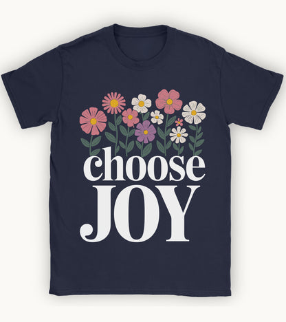 Choose joy floral t-shirt.