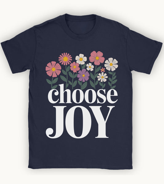 Choose joy floral t-shirt.