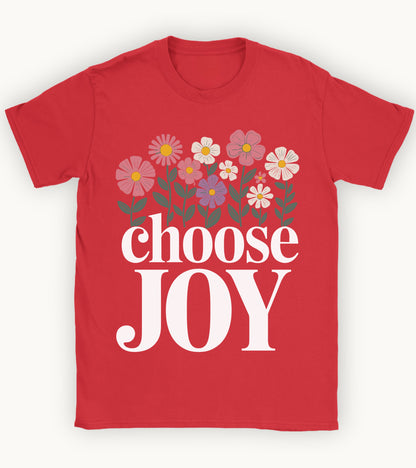 Choose joy floral t-shirt.