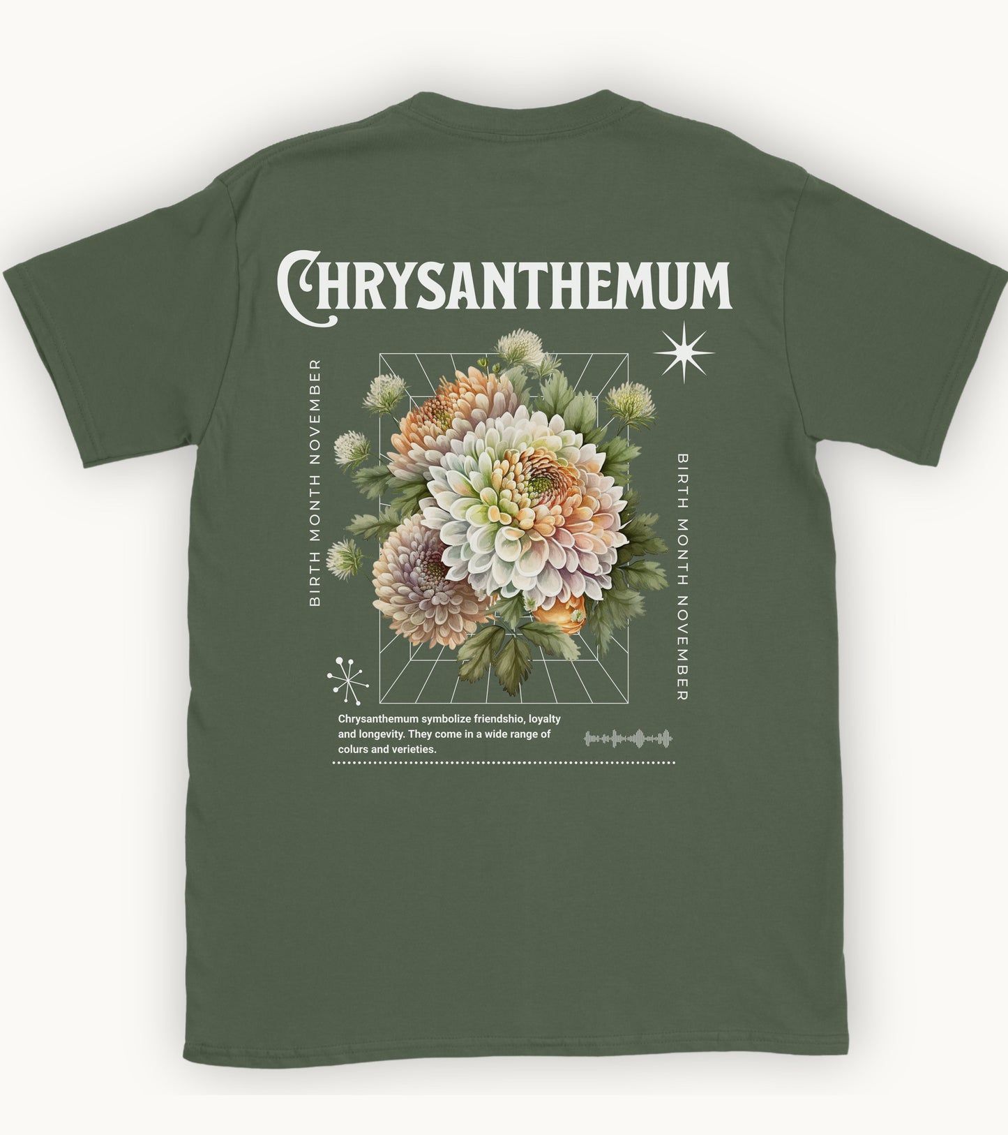 Chrysanthemum, birth month November flower 2 T-shirt