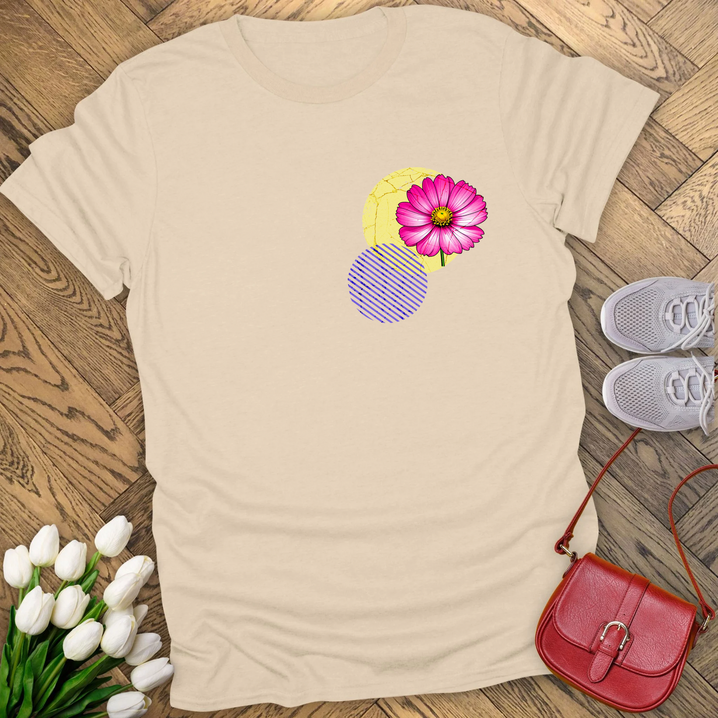 Cosmos, birth month October flower T-shirt
