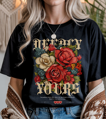 Deeply yours floral t-shirt.