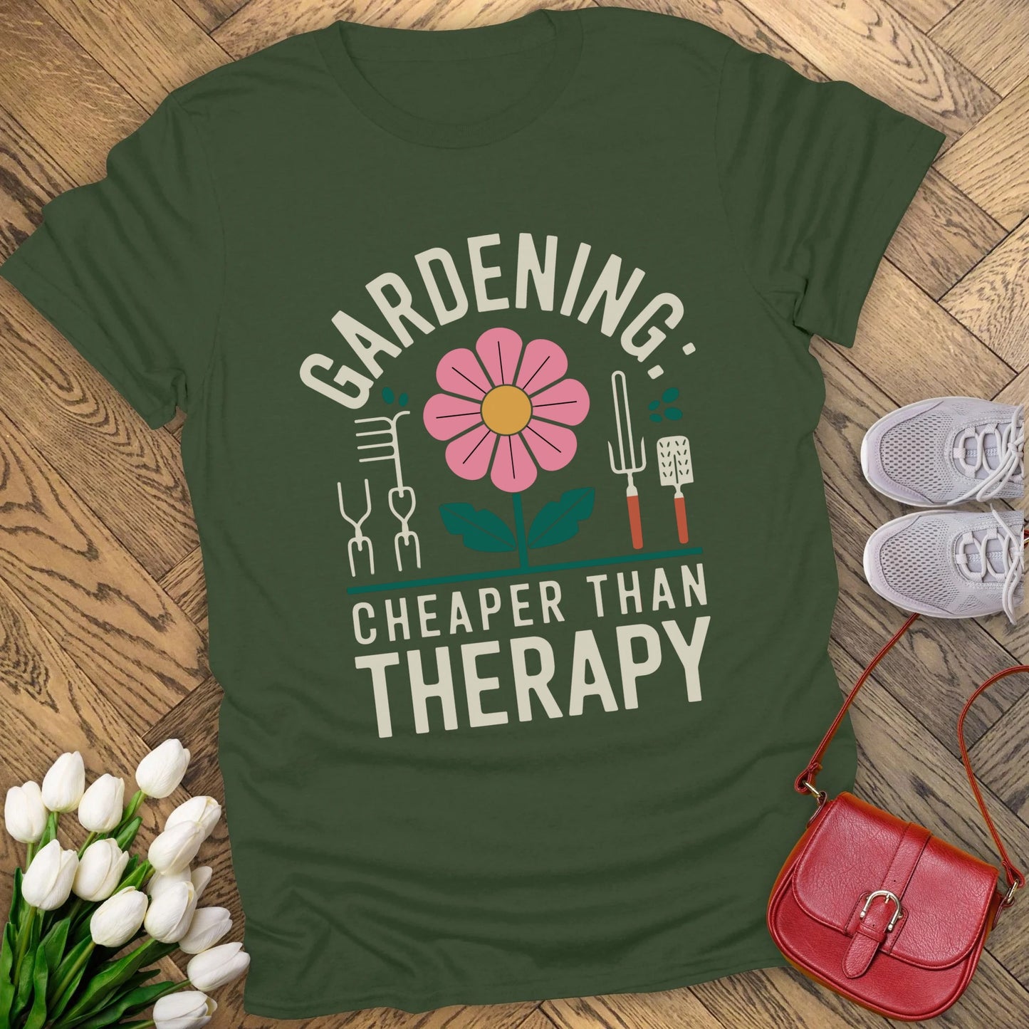 Gardening: cheaper than therapy t-shirt.