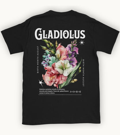 Gladiolus, birth month August flower T-shirt
