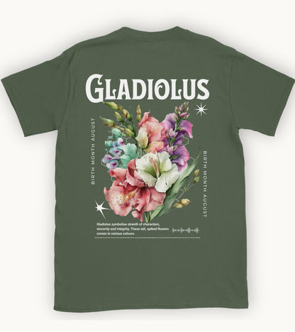 Gladiolus, birth month August flower T-shirt