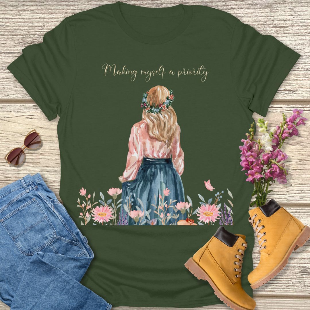 making myself a priority T-shirt