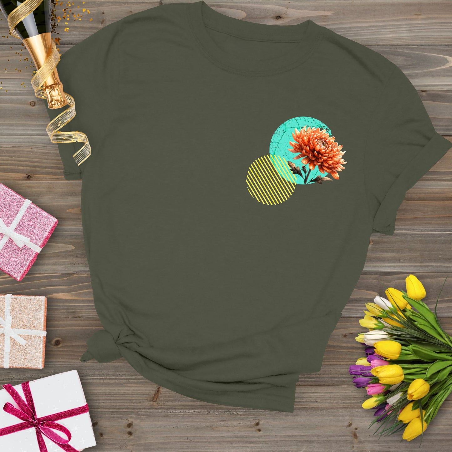 Chrysanthemum, birth month November flower T-shirt