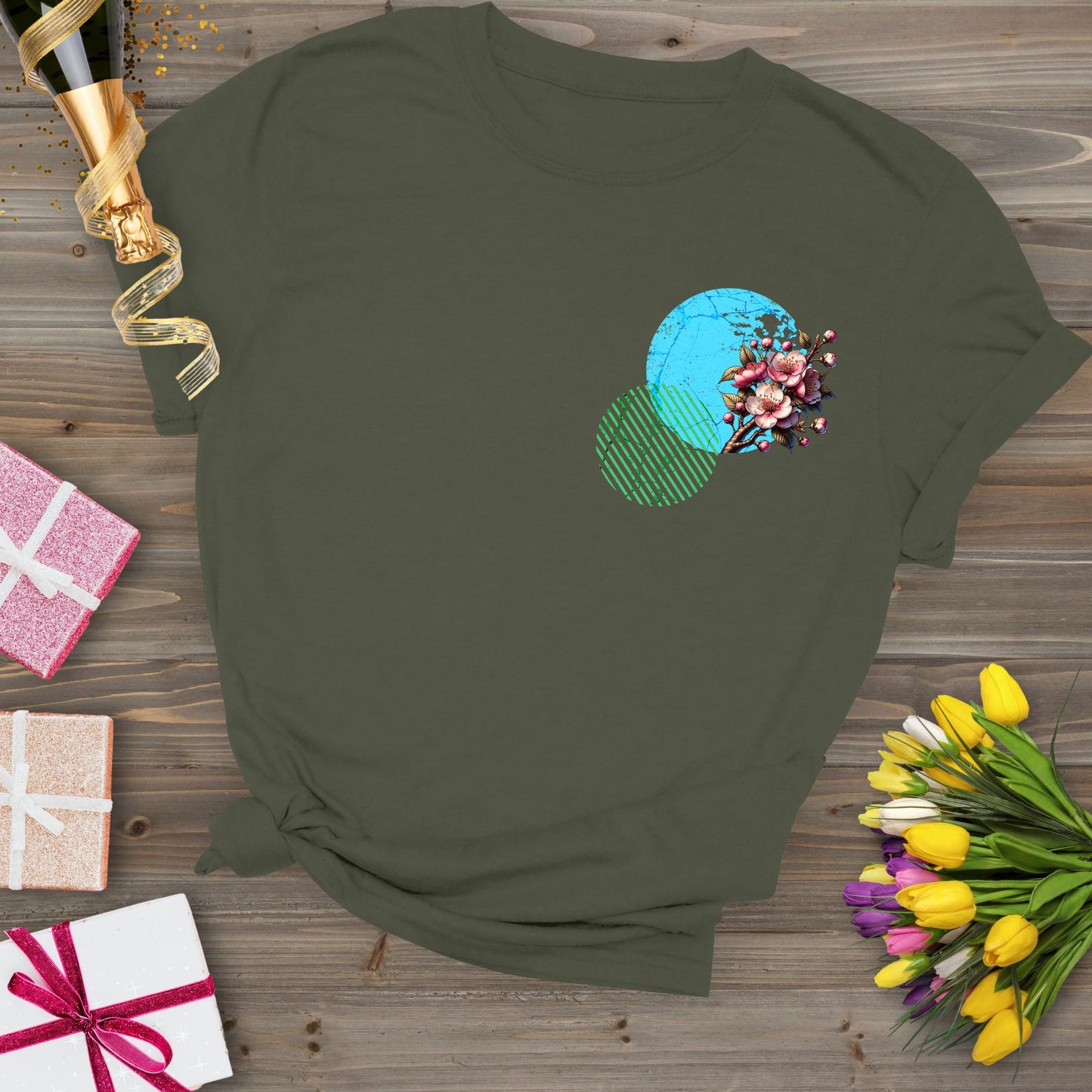 The Hawthorn, birth month May flower T-shirt.