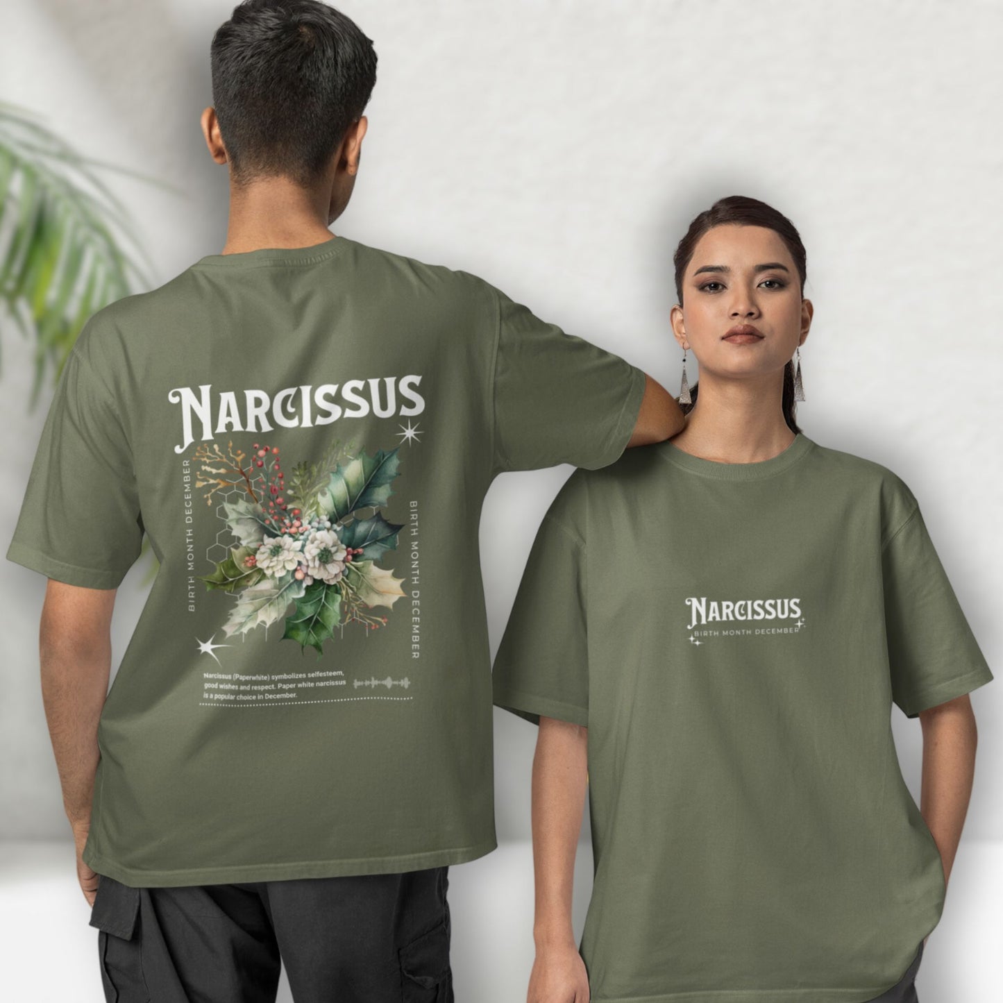 Narcissus, birth month December flower T-shirt