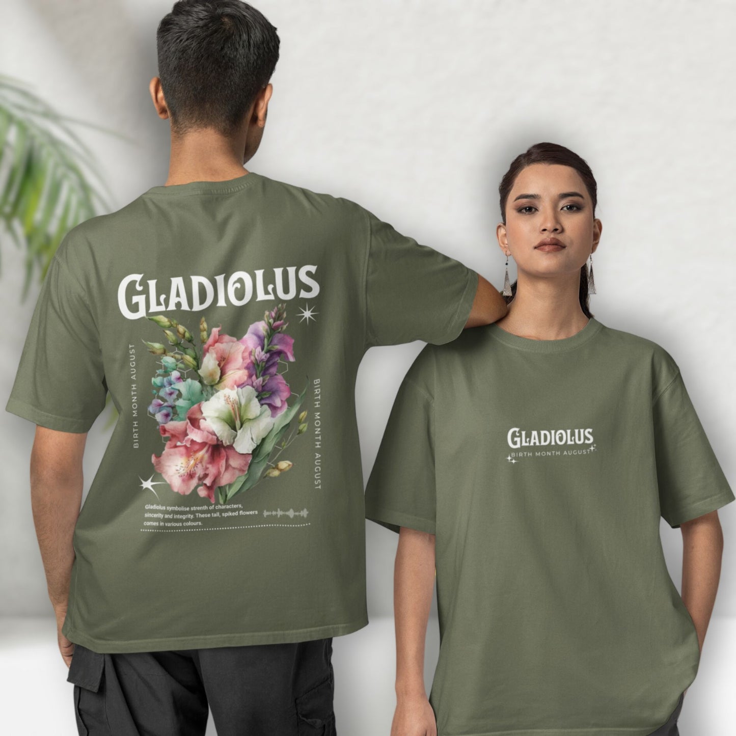 Gladiolus, birth month August flower T-shirt