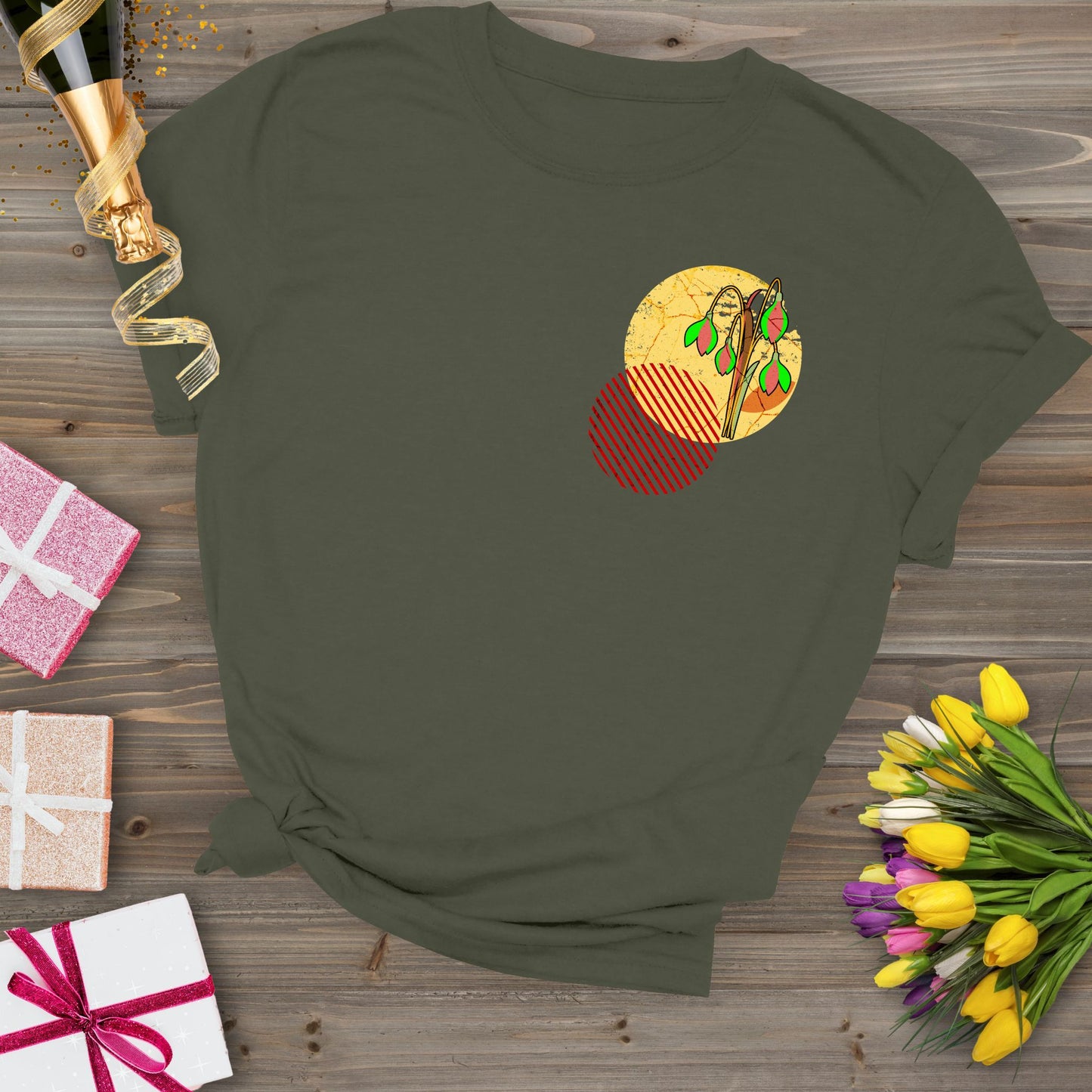 Snow drop, birth month January flower T-shirt