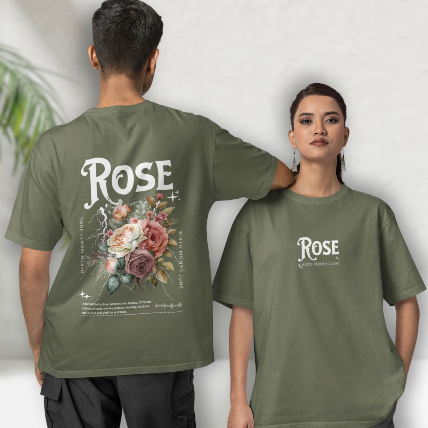 Rose, birth month june flower T-shirt