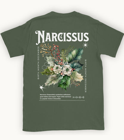 Narcissus, birth month December flower T-shirt