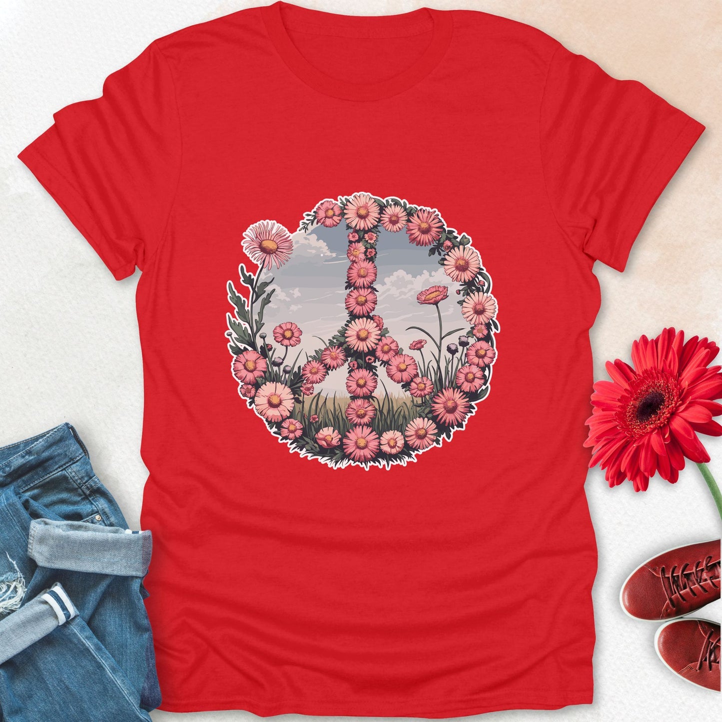 Peace blooms t-shirt.