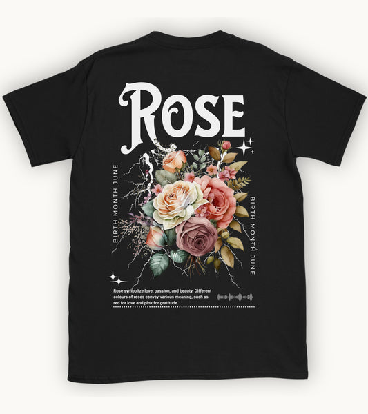 Rose, birth month june flower T-shirt