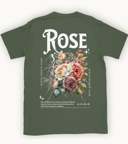 Rose, birth month june flower T-shirt