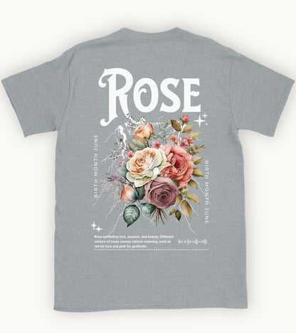 Rose, birth month june flower T-shirt