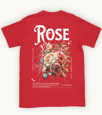 Rose, birth month june flower T-shirt
