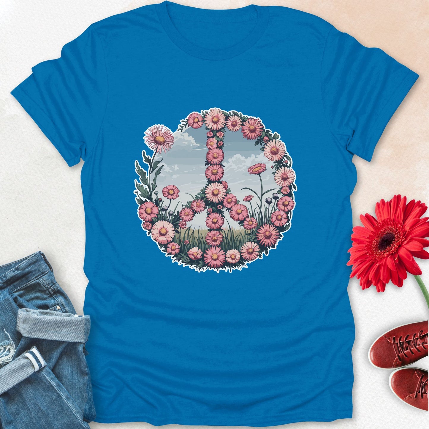 Peace blooms t-shirt.