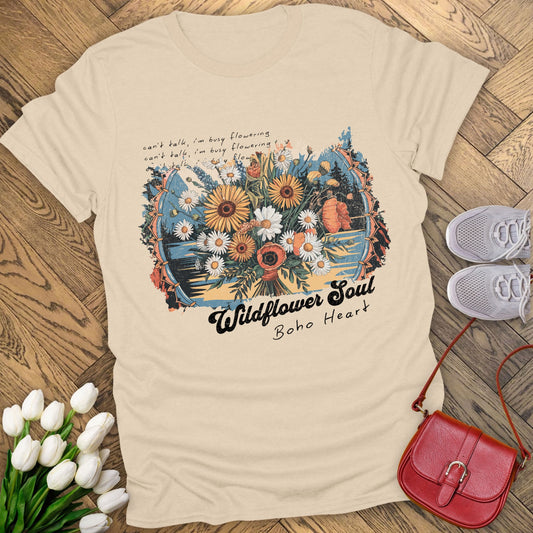 Wildflower soul boho heart T-shirt.