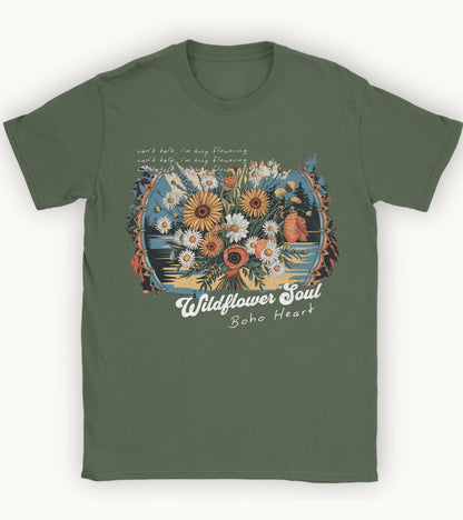 Wildflower soul boho heart T-shirt.