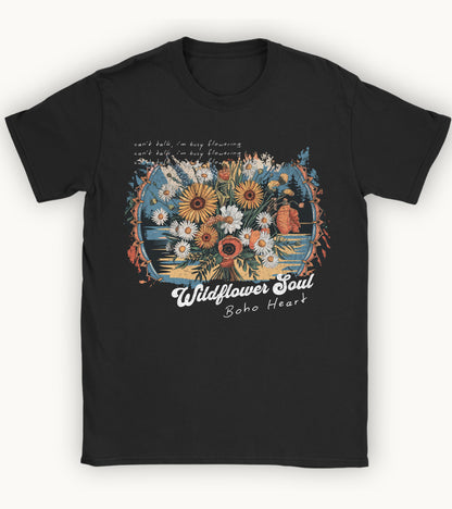 Wildflower soul boho heart T-shirt.