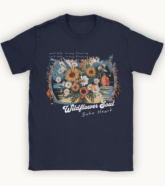 Wildflower soul boho heart T-shirt.