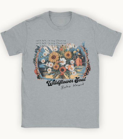 Wildflower soul boho heart T-shirt.