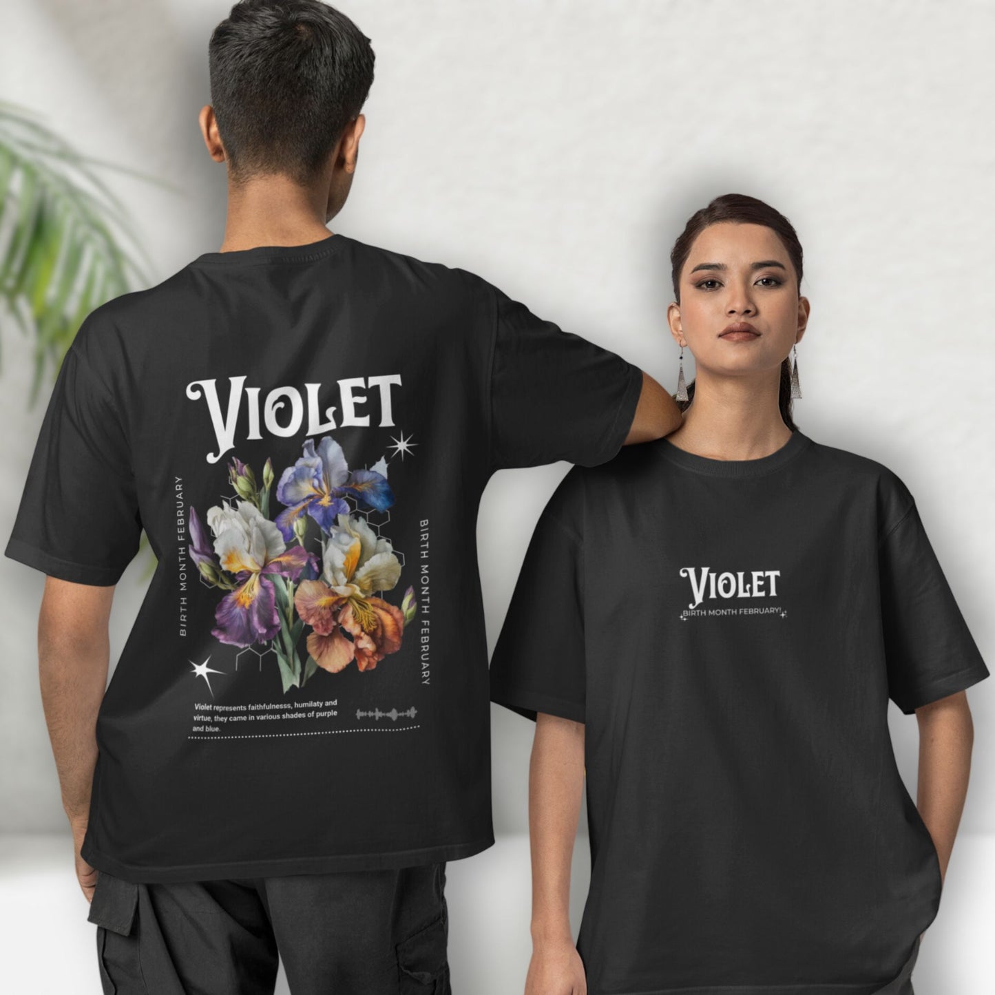 Violet, birth month february flower T-shirt