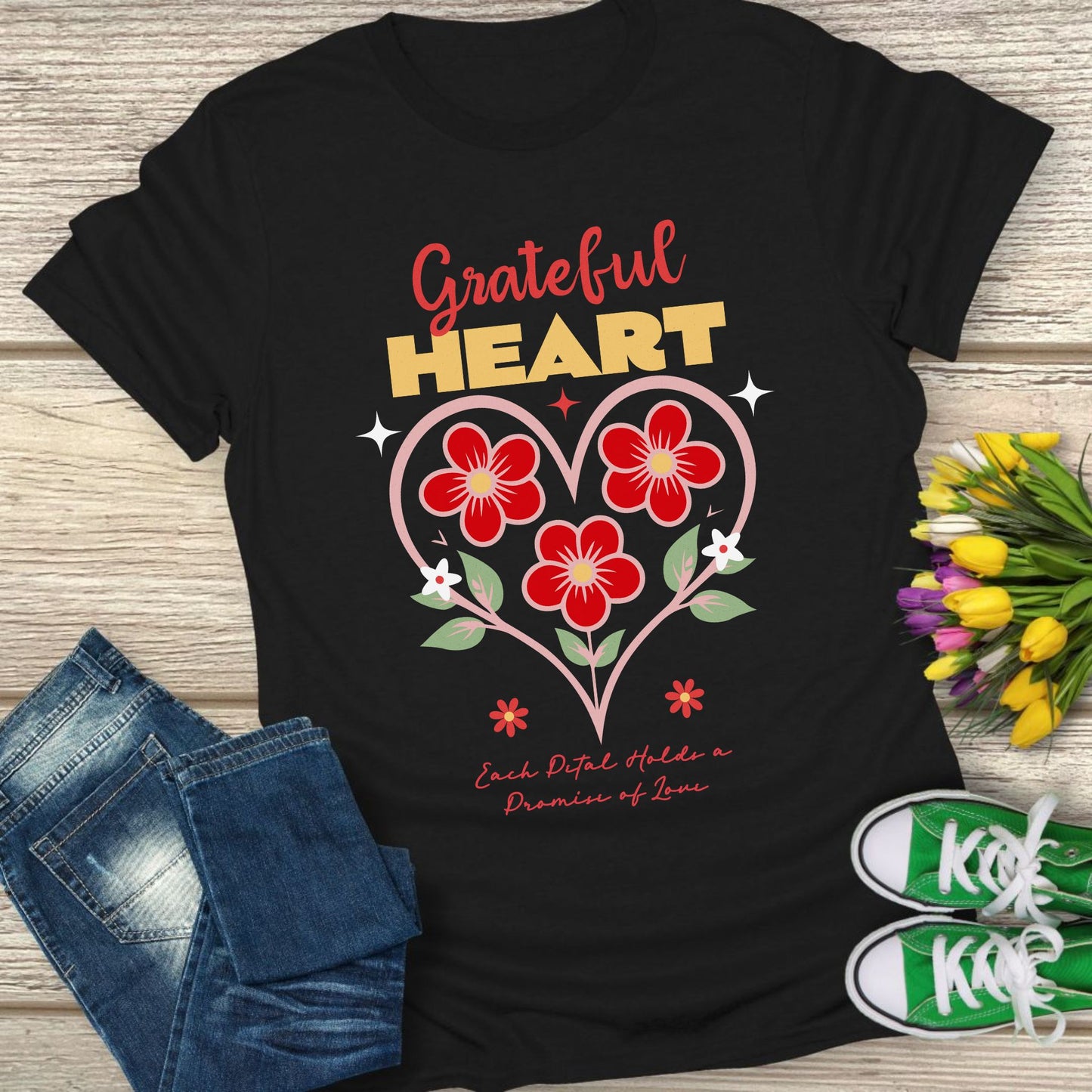 Grateful heart t-shirt.
