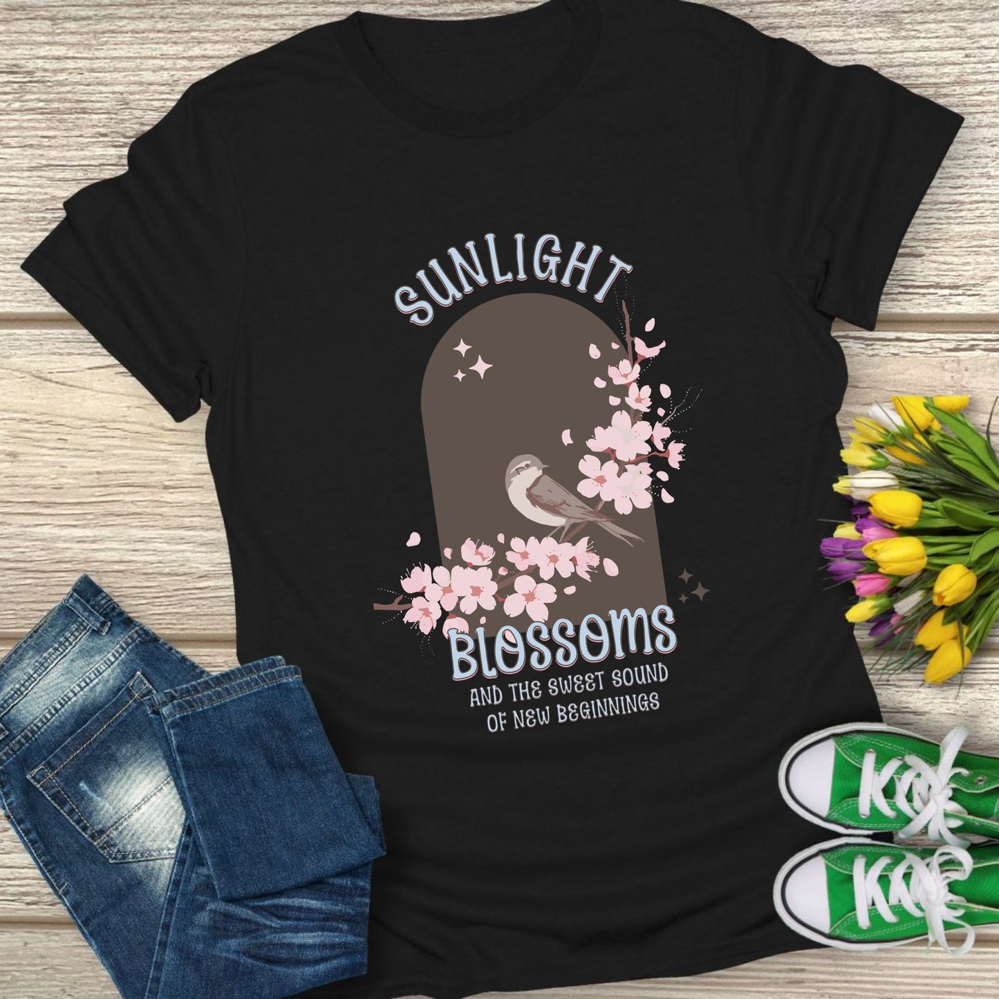 Sunlight Blossoms t-shirt.