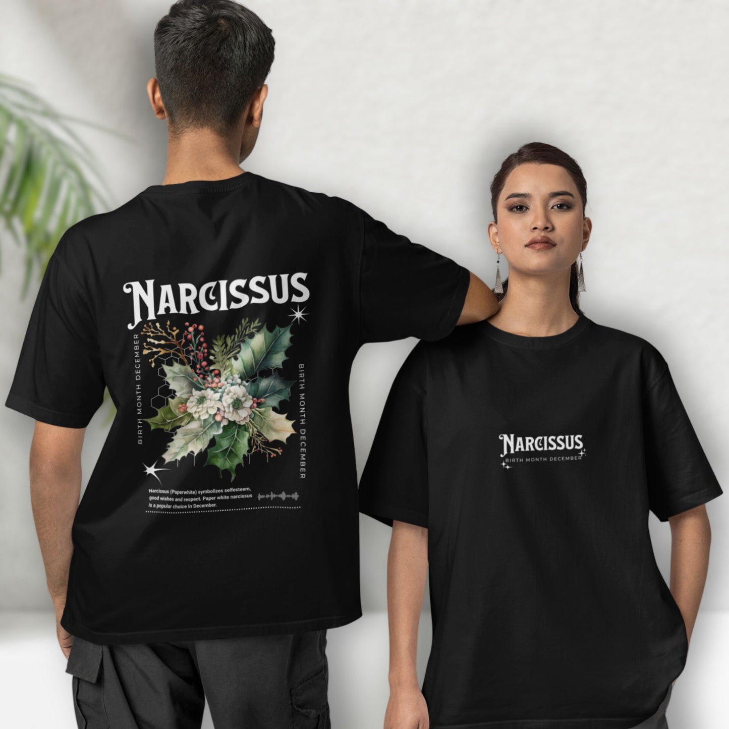 Narcissus, birth month December flower T-shirt